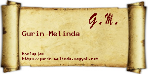 Gurin Melinda névjegykártya
